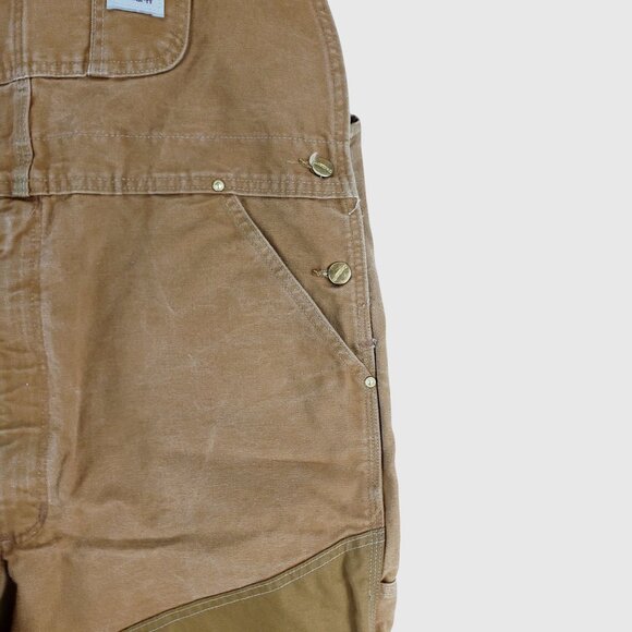 Vintage Carhartt R46 Duck Canvas  Overalls Brown 42x32 Made in USA Workwear - Picture 6 of 8